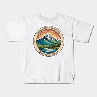 Vintage Retro Sticker - Majestic Great Smoky Mountains National Park Kids T-Shirt